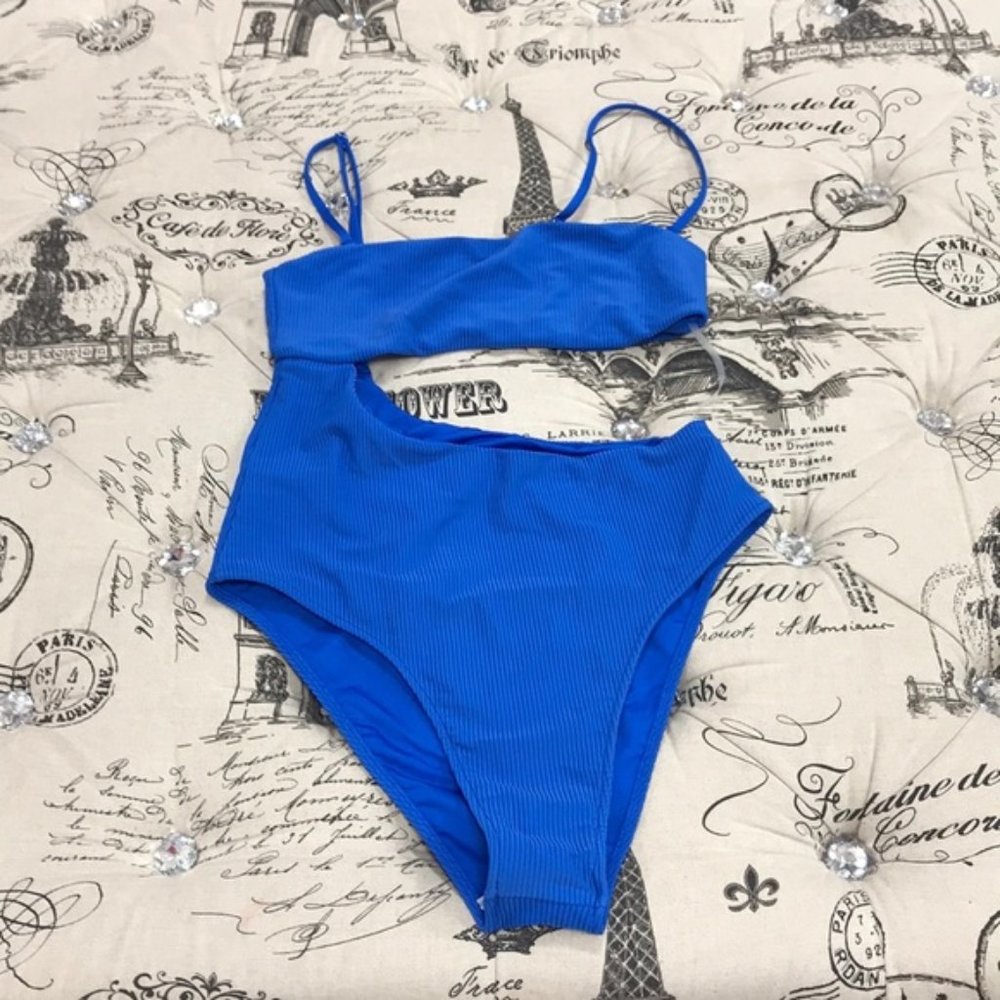 NWT Frankies Bikinis Carter Cutout One-Piece Swimsuit - Picture 4 of 6